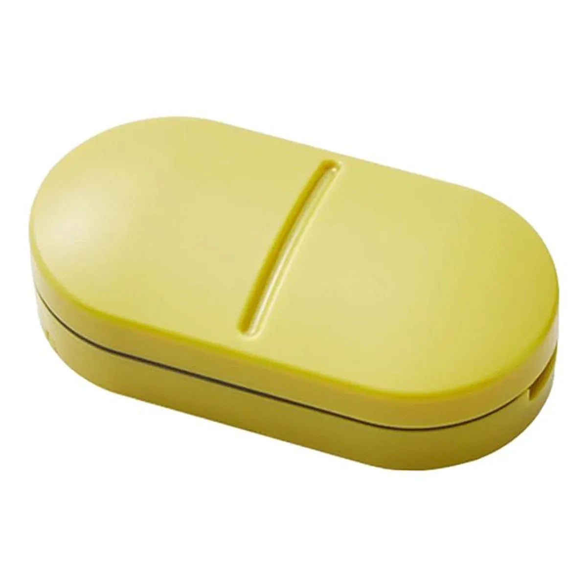 3PCS Tablet Cutter Pill Splitter Portable Medicine Box Pill Organizer Divider - Yellow